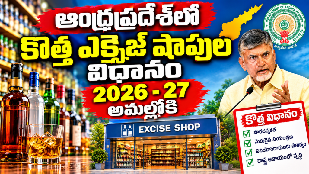 అమల్లోకి ఆంధ్రప్రదేశ్‌లో కొత్త ఎక్సైజ్ షాపుల విధానం 2026-27